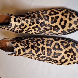 Franco Sarto Animal Leopard Print Ankle Boots Size 8 Pre-owned Great Condition